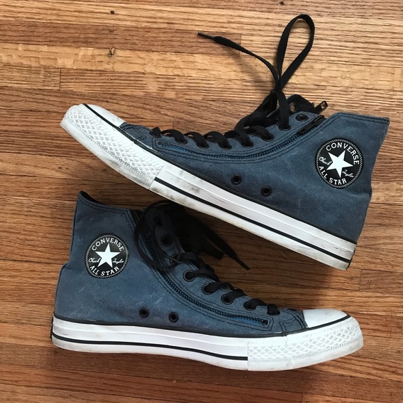 converse double zipper high tops